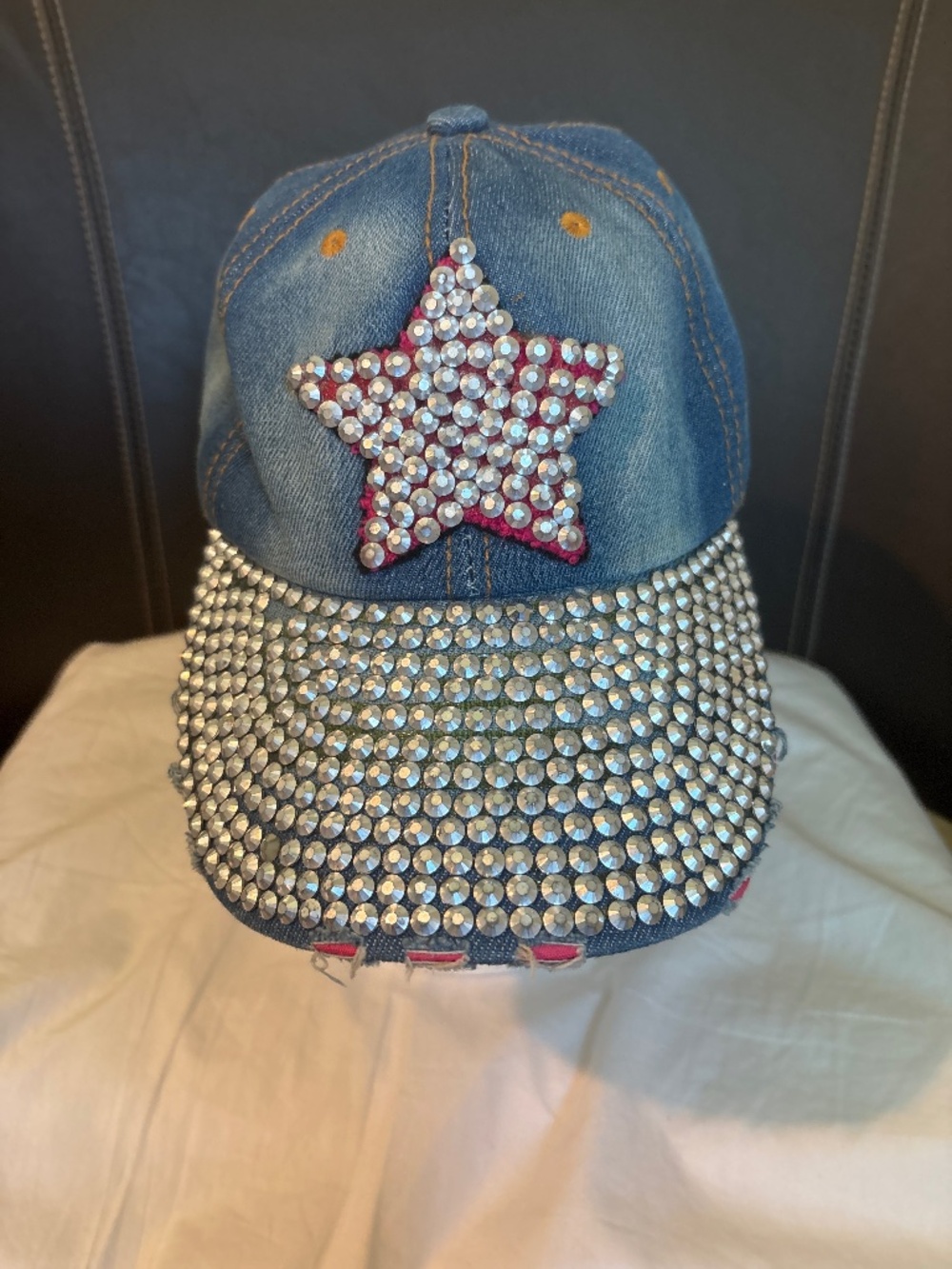 Denim Women’s Baseball Cap Sequins